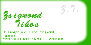 zsigmond tikos business card